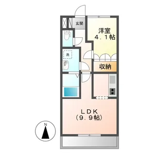 マーヴェラスパレスⅢ【1階】の間取り