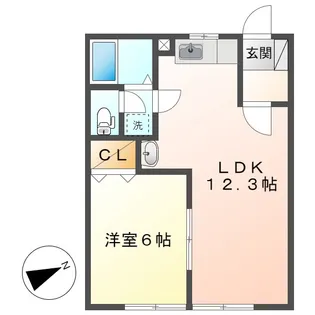 ニューシティ横山B【1階】の間取り