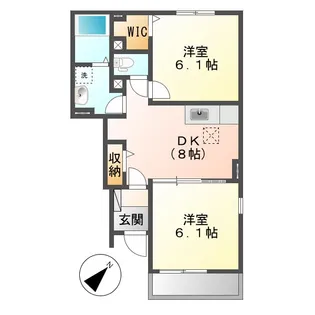 ヴィヴァーチェⅡ【1階】の間取り