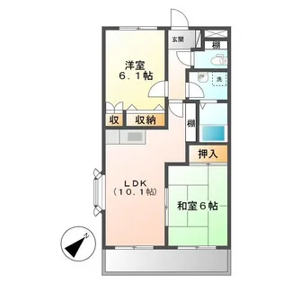 ヴィーブル【205号室】の間取り