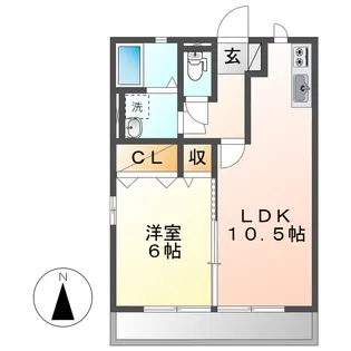オランジュD【2階】の間取り