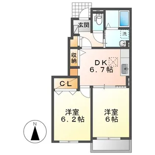 イーストメゾンⅡ【1階】の間取り