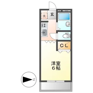 エスポワール老松【1階】の間取り