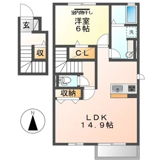 ソレイユ【2階】の間取り