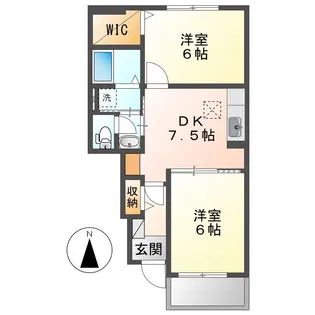 ウッディビレッジⅢ【1階】の間取り