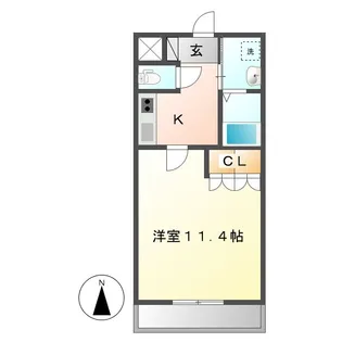 アメニティーハイツY【2階】の間取り