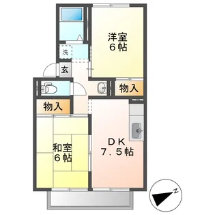 ウェルカムハイツ【1階】の間取り