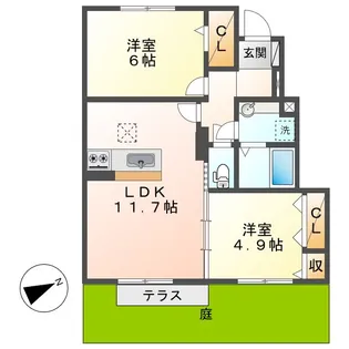 メルベイユ【102号室】の間取り