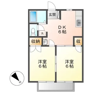 ニューシティウエストリバー【2階】の間取り