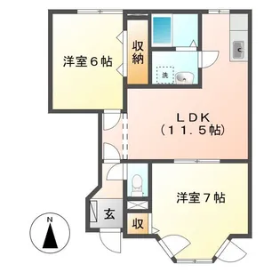ミーテ・通生【1階】の間取り
