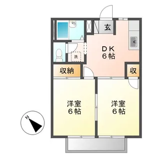 シティハイツ新丸【1階】の間取り