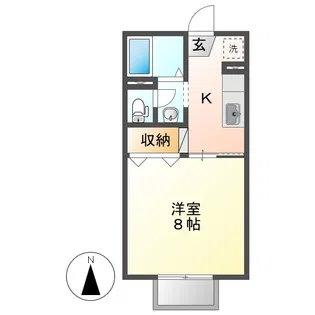 シャレード連島【1階】の間取り