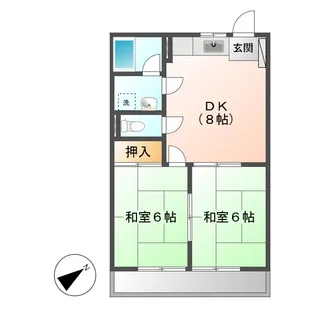 プチパール児島【2階】の間取り