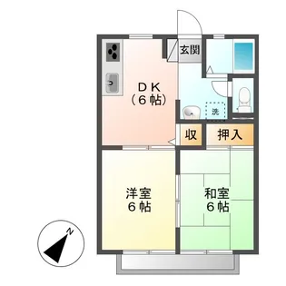 サンライフひろみねA【2階】の間取り