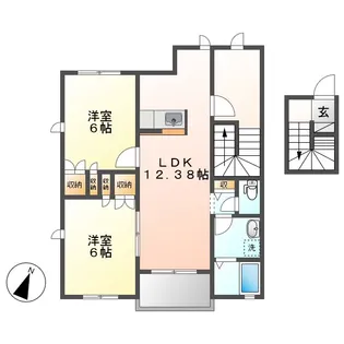 グランソレイユ A【2階】の間取り
