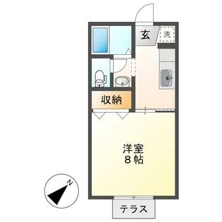 コーポジュネスA【1階】の間取り