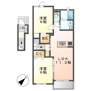 サンリットひかり【2階】の間取り