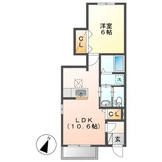 フォレストパークB【1階】の間取り