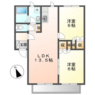 アイビーヒルズB【2階】の間取り