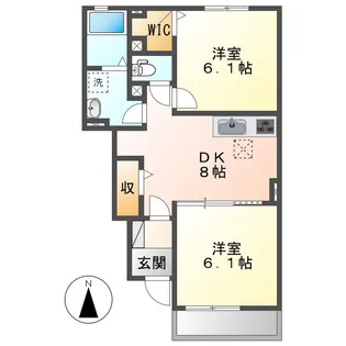 ディアコート・オリーブ【1階】の間取り