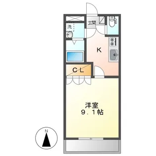 カーサY【202号室】の間取り