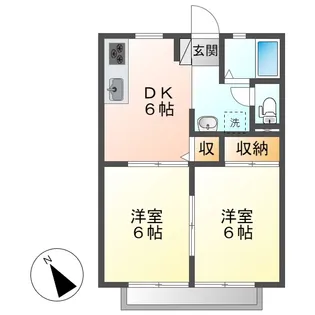 サンライフひろみねA【1階】の間取り