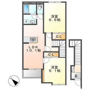 プロニティーテラス【2階】の間取り