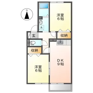 エステート21B【2階】の間取り