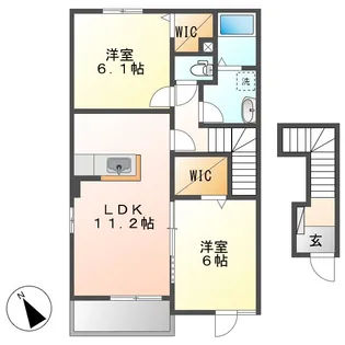 サフランB【2階】の間取り