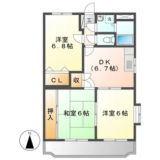 ブライトコートⅠ【301号室】の間取り