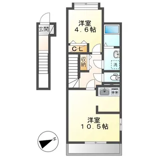 キートス【2階】の間取り