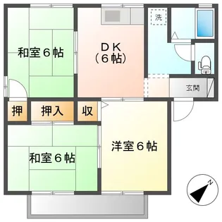 サリネージュ山手B【2階】の間取り