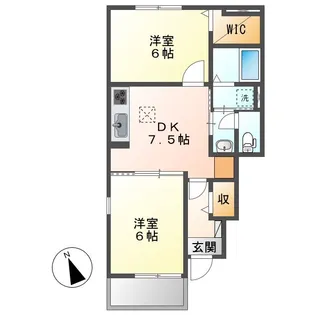 アヴァンティⅤ・B【1階】の間取り