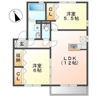 リビングタウン神田 B棟【101号室】の間取り