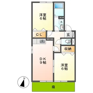 ECO−レジデンス「モア」C【1階】の間取り