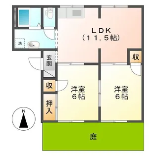ふれまりーる岡成【105号室】の間取り