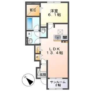 サンシャイン レジデンス【1階】の間取り
