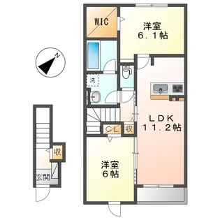 ブリランテA【2階】の間取り