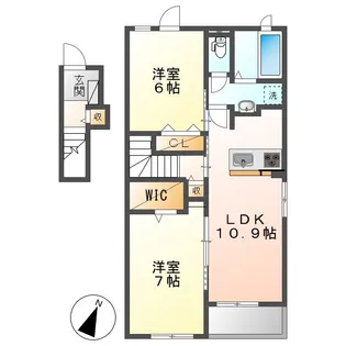 エアリーこまち【2階】の間取り