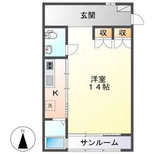 ゴールドパークB【1階】の間取り