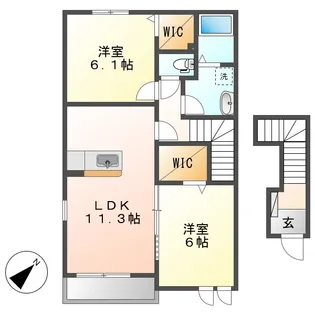 ロータスガーデンB【2階】の間取り