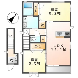 セリューズ A棟【2階】の間取り