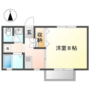 ドミール小野【1階】の間取り