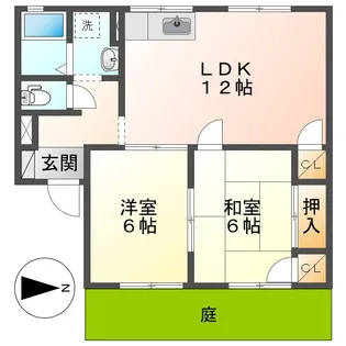 セジュール野山A【103号室】の間取り