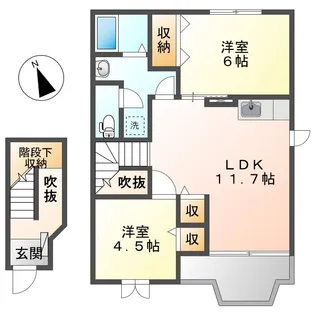 ウィスタリア【2階】の間取り