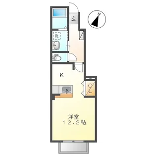 SUN’S GARDEN A【103号室】の間取り