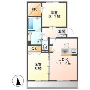 リヴィエール【1階】の間取り