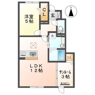KadoyakanE【103号室】の間取り