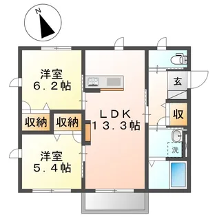 クーランデール【2階】の間取り