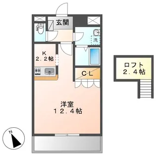 フリージア【2階】の間取り